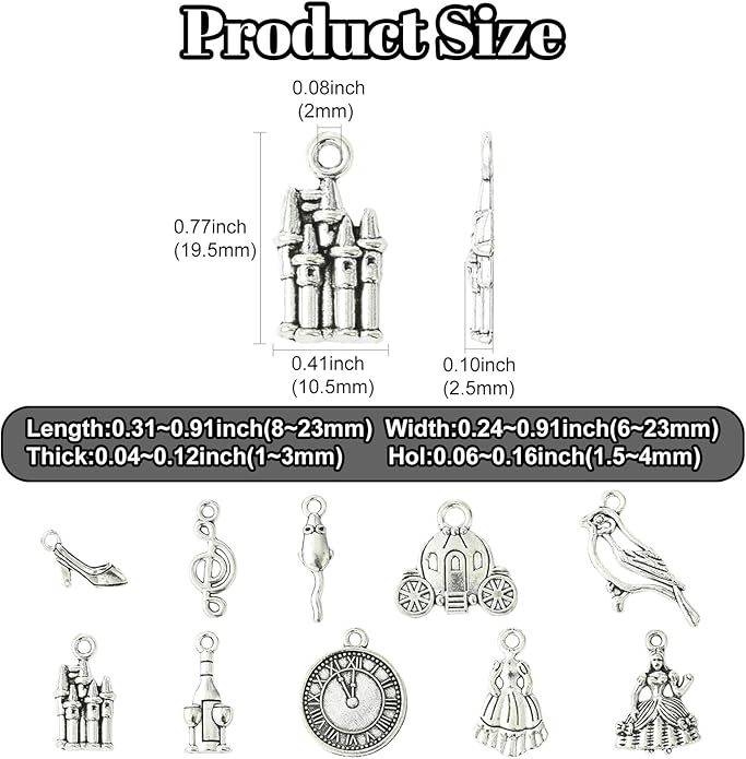 Antique Silver Cross Drink Insect Animal Theme Charms for DIY Jewelry Bracelet Necklace Earring Keychain Decor