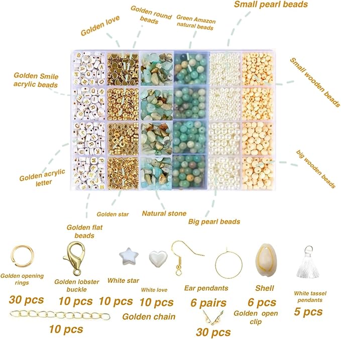 CJYSGXTY Jewelry Making Kit for Adults Women,Natural Stone Beads for Irregular Natural Stone with for DIY Craft Bracelet Necklace Earrings