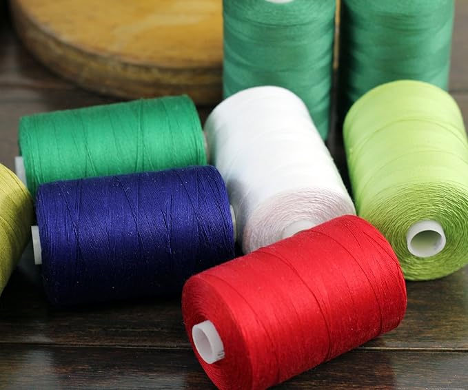 Threadart 100% Cotton Thread | for Quilting, Sewing, and Serging | 1000M Spools 50/3 Weight | Bright Turquoise 3844