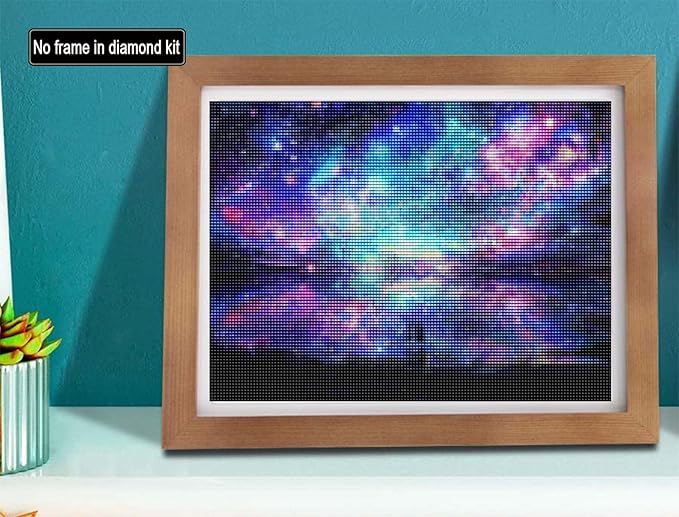 SKRYUIE 2 Pack 5D DIY Diamond Painting Starry Sky & Aurora Full Drill Paint with Diamonds, Polar Lights Rhinestone Wall Mosaic Home Decor 12x16 inch (30x40cm)