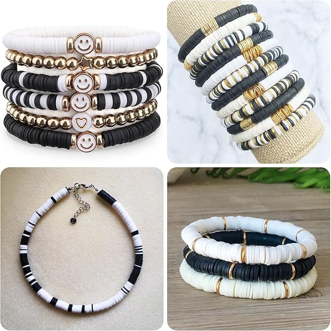 3500 Pcs Multicolor Clay Beads for Bracelets Making 6mm Heishi Polymer Clay Bead, Flat Round Disc for Jewelry Making
