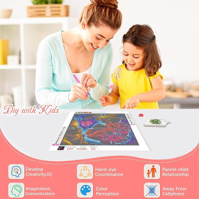 KEYRANKE 12 Pack Princess Diamond Painting Kits for Adults 5D DIY Diamond Art Kit Paint with Round Full Drill Diamonds for Beginners Gem Paintings Art for Home Wall Decor Gifts (12X12 Inch)