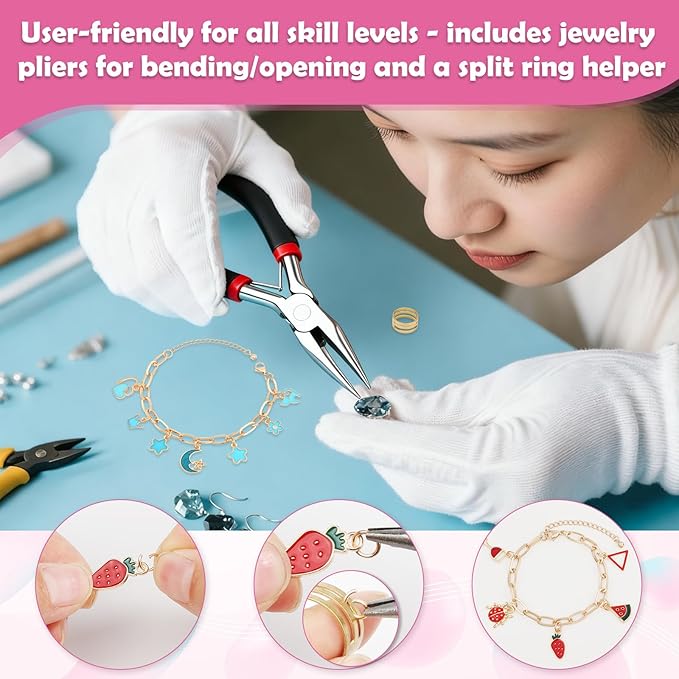 Charm Bracelet Making Kit for Adults & Teens, 477Pcs DIY Charm Bracelet Set with Gold & Silver Charms, Paperclip Chain Bracelets, Alphabet Charms, Complete Jewelry Making Supplies for Crafting
