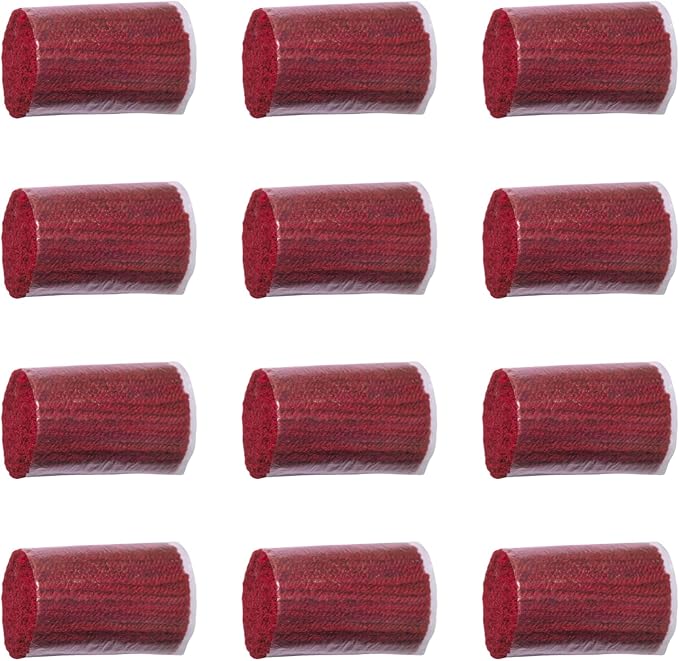 12 Rolls Latch Hook Kit Colorful Yarn Bundles Cut Rug DIY Latch Hook for Handmake Craft Sewing Knitting for Adults (Red#06)