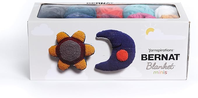 Bernat Blanket Minis Classic Yarn - 1 Pack of 600g/21.2oz - Polyester - #6 Super Bulky - 420 Yards - Knitting/Crochet