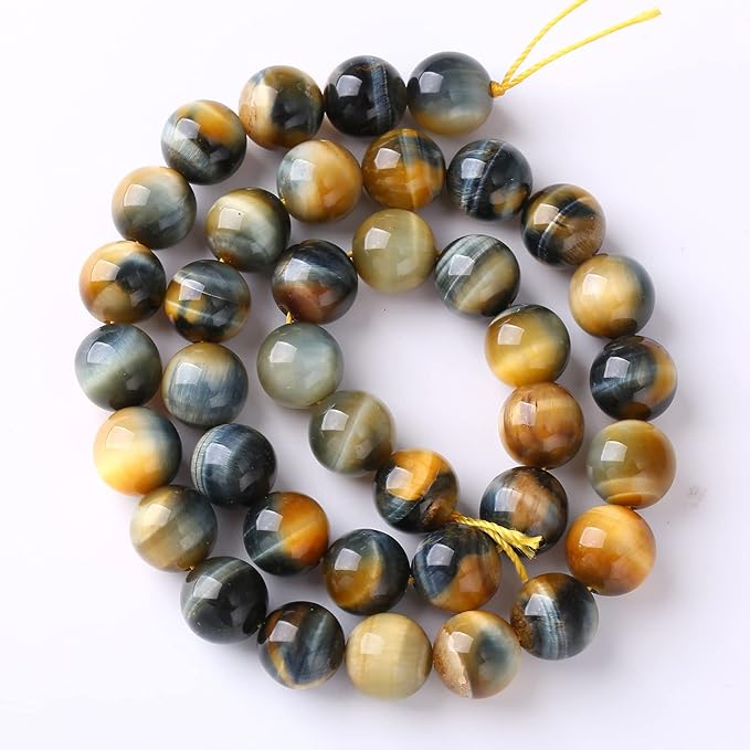 4mm 90pcs AAA Dream Blue Tiger Eye Beads Semi Precious Round Smooth Gemstones Energy Healing Loose Beads for Jewelry Making