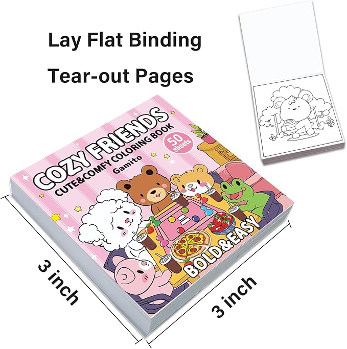 4-Pack Mini Coloring Book for Adults, Travel Small Coloring Books, Pocket Size Adults Relaxation Coloring Books Stress Relief Adult Mini Coloring Book