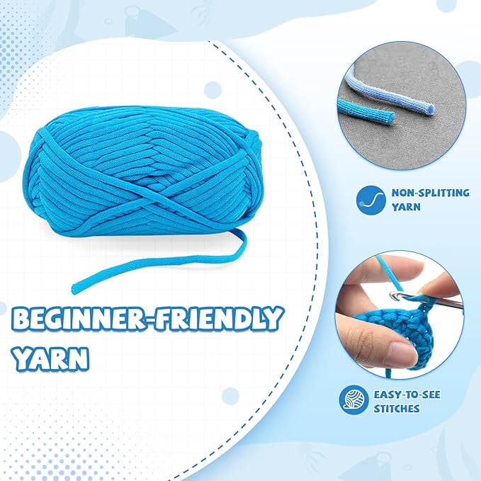 SGIBYN Crochet Kit for Beginners, 11.8 Inch Large Axolotl Amigurumi Crochet Kit with Step-by-Step Video Tutorials, Easy Animal DIY Knitting Craft Kit for Women, Teens & Adults
