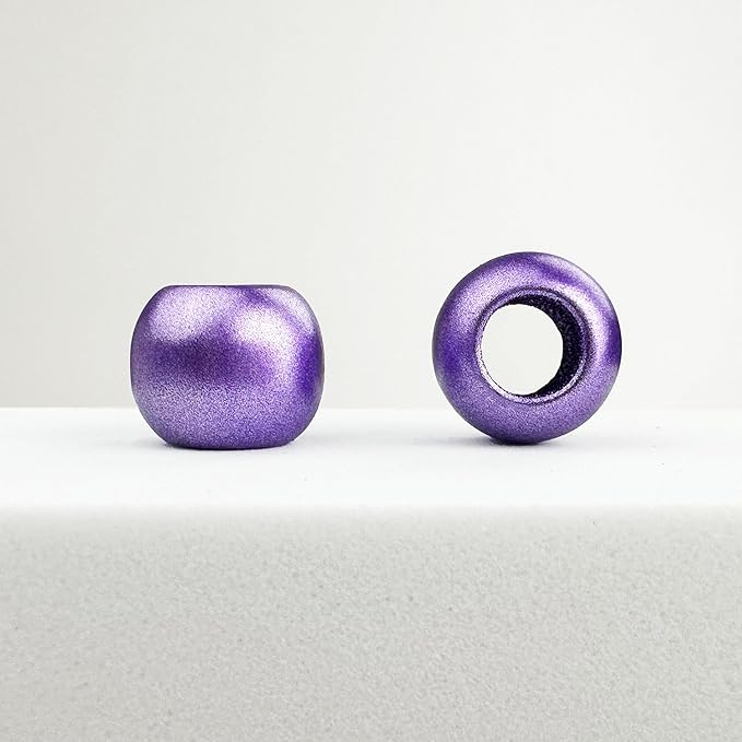 300 acrylic large hole beads for crafts 10mm x 12mm acrylic barrel beads with 5.7mm large hole, matte purple
