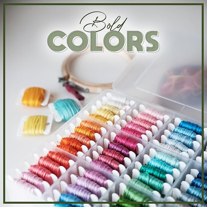 Embroidery Floss Kit and Refills - Cotton Threads - DMC Color Coding for Cross Stitch, String Crafts, Friendship Bracelets