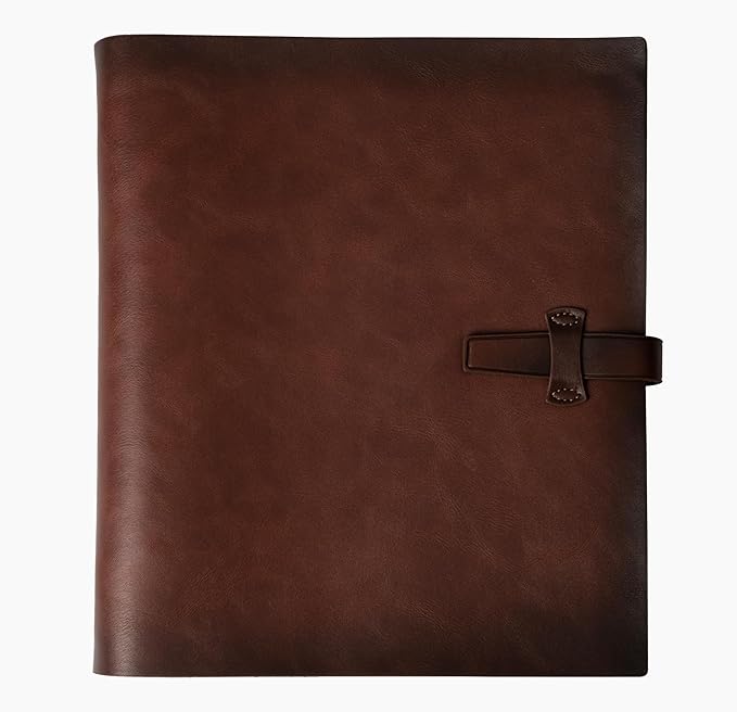Photo Album 4x6 200 Photos, Genuine Leather Photo Albums with Writing Space with 30 Writing Paper, Travel Family Wedding Kids Graduation Ultrasound Baby Picture Album Scrapbook Photo Album (Simple)