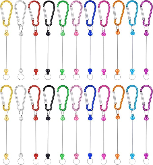 PIPITREE 22 PCS Beadable Keychains Bars Bulk 11 Colors DIY Beaded Keychain Making Kit for Women & Men