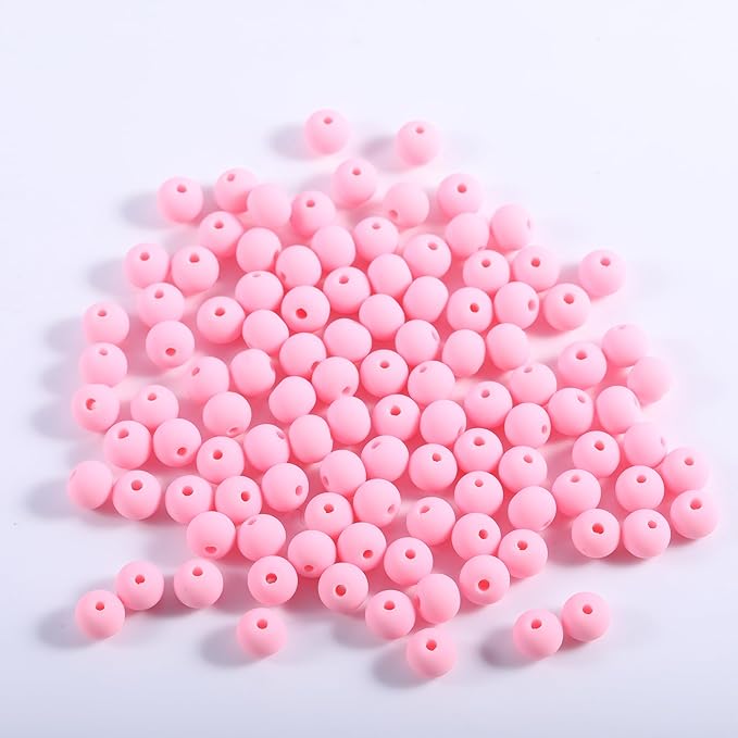 250Pcs Pink Clay Beads for Bracelets Making, 6mm Round Beads for DIY Necklace Earring Making Kit