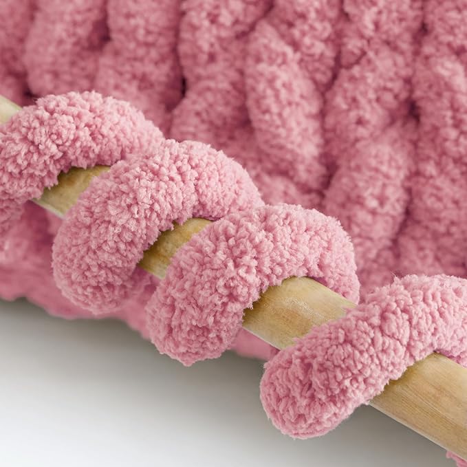 Jumbo Chunky Yarn for Hand Knitting - Super Thick Chenille Chunky Yarn for Crocheting - Extra Soft Bulky Fluffy Blanket Big Yarn 8 Jumbo Pack (27yds,8 oz Each Skein)