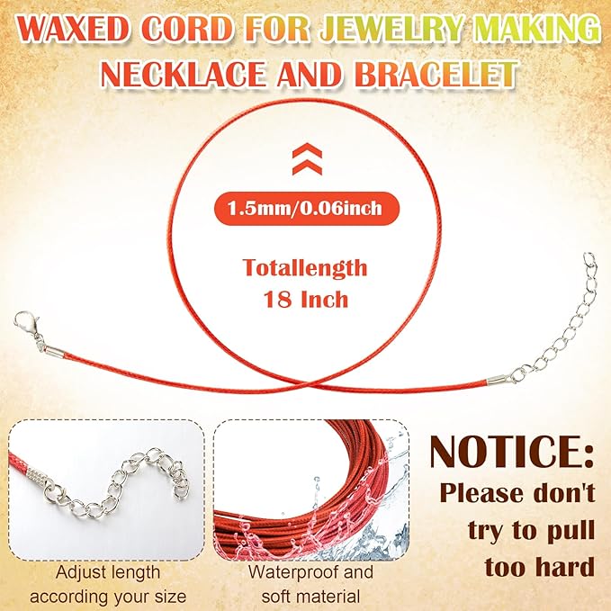 Tudomro 100 Pieces Waxed Leather Necklace Cord Bulk with Clasp Necklace Bracelet Chains String Rope Cord for Jewelry Making Pendants Charms(Fall Color,20 Inch)