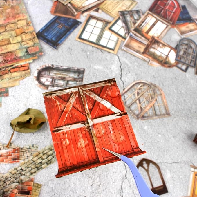 Diuhofart Vintage Scrapbooking Kit, 90 Sheets Garden Theme, Scrapbook Stickers and Decorative Papers Collage Materials, Ephemera for Junk Journal Supplies, Journaling, Crafts Arts, Scrap Booking