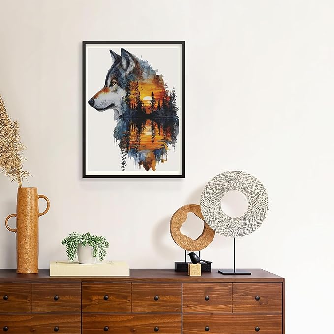 EIBEILI Adult Diamond Painting Set -Timberwolves Diamond Painting Set, 5D Diamond Painting, DIY Full Diamond Painting Gemstone Craft 11.8x15.7 inches