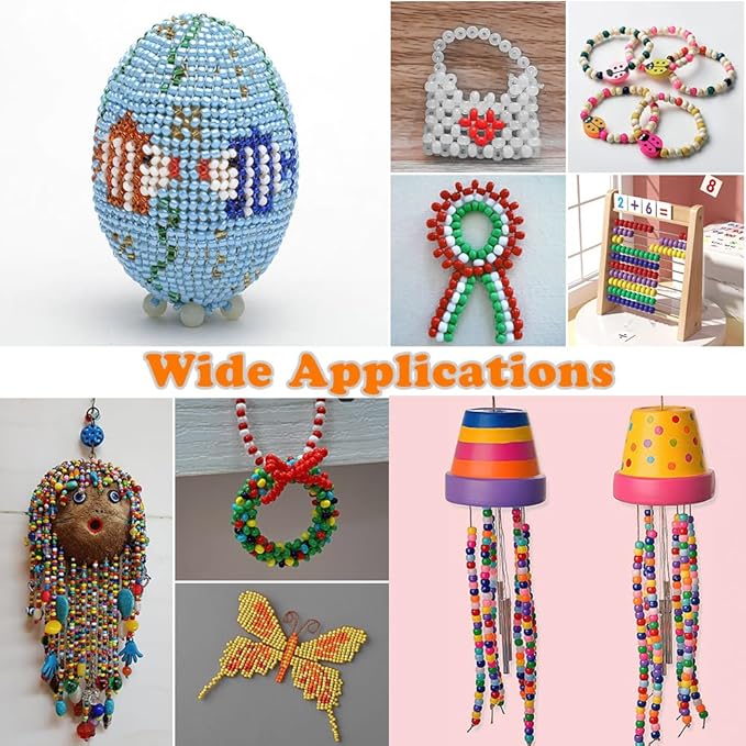 QPIXVB 1100pcs Pony Beads,Beads for Jewelry Making,Friendship Bracelet Bead Kit,Hair Beads Bead for Crafts,Bracelets Making,Necklace Keychain