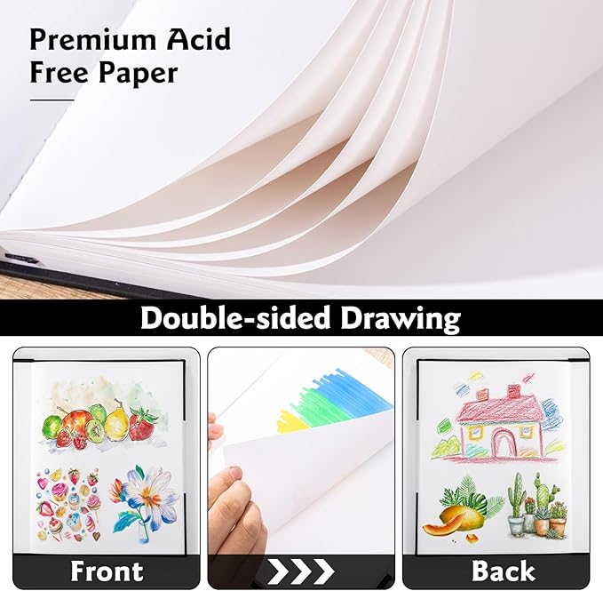 50 Sheets Hardcover Marker Paper Pad, 9x12in Alcohol Marker Paper Sketch Pad, 73lb/120gsm Heavyweight Spiral Sketch Book, Painting Coloring Drawing Book for Beginners Artists Ideal Gift