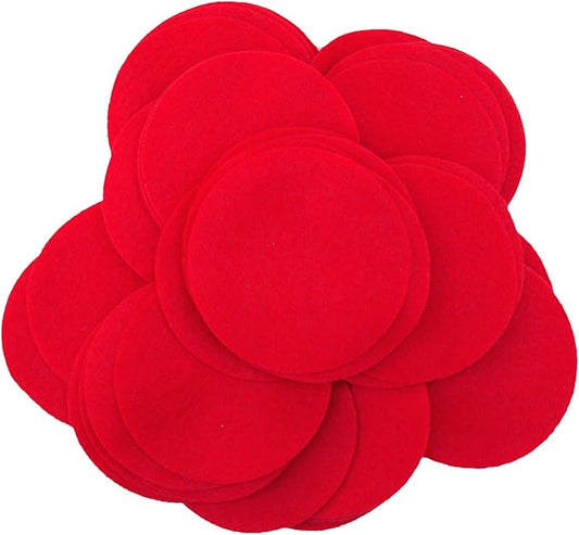 Playfully Ever After Red Craft Felt Circles (3 Inch - 30pc)