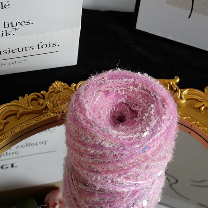 Hand Spun Art Yarn 2 Pack of 50g/Skein with Hand Blended Colorful Handmade for Jewelry Making, Junk Magazines Knitting Crafts Textile Decorative Tassels Card Making