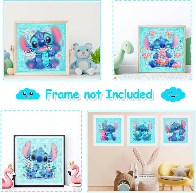 Diamond Art Kits for Kids - 4 Pack Diamond Art Painting Kits - Arts and Crafts for Kids Ages 8-12 - Dimond Art Mosaic - Craft Kits for Girls - GEM Art for Year Old Girl Boys Gifts Adults Art Supplies