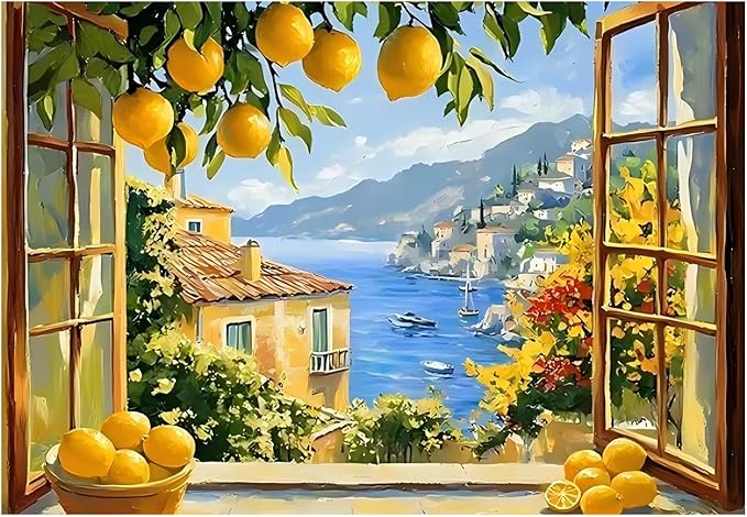 Paint by Numbers Kit for Adults, Lemon Paint by Numbers Kit for Adults Beginners, DIY Acrylic Painting on Canvas for Home Wall Art Decor(16x20Inch