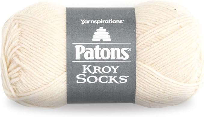 Patons Kroy Socks Yarn - (1) Gauge - 1.75 oz - Muslin - For Crochet, Knitting & Crafting