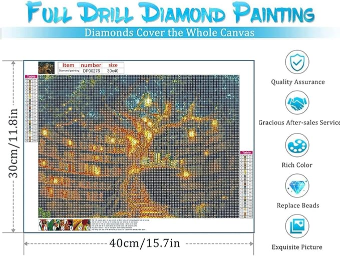 ARPADAMO Diamond Art Kits for Adults,5D Tree of Life Diamond Painting DIY Book Diamond Art Diamond Painting Kits for Adult,Round Full Drill Diamonds, Diamond Art Kits for Home Decor-12x16inch