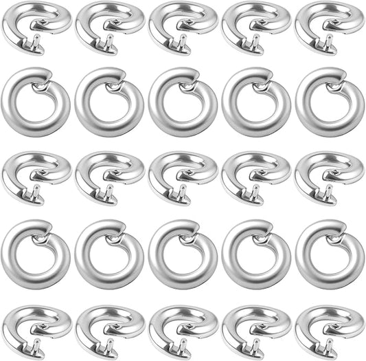 25 Pcs Silver Jump Rings for Jewelry Making, OD 5.5mm ID 3mm Locking Jump Rings, Jump Ring for Charms, Necklace, Pendants, Bracelet, Keychain, Jewelry Making