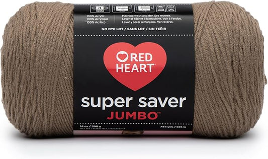 Red Heart Super Saver Jumbo Yarn, Cafe Latte