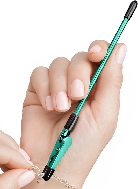 Mission Gallery Bracelet Helper Tool - Fastener Helper Tool for Bracelet, Necklace, Jewelry, Watch - Clip, Clasp Helper - Easy to Put on Yourself, Portable, Made of Metal, Teal