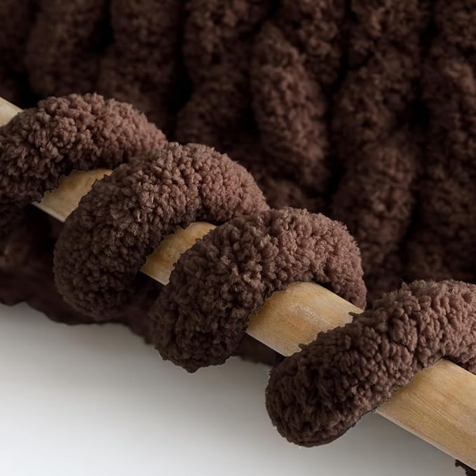 Jumbo Chenille Chunky Yarn for Crocheting - Super Bulky Fluffy Chunky Yarn for Hand Knitting - Extra Thick Soft Blanket Big Yarn 12 Jumbo Pack (27yds,8 oz Each Skein)
