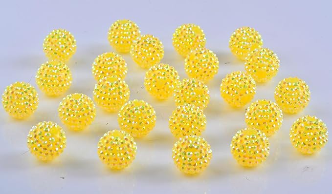 20mm Rhinestone Beads for Pens 20pcs Beaded Pens Beads Bling Glitter Suger Bugglegum Beads Large Balls Crystal Pen Beads for DIY Pens Keychain Making Suppliers Bulk