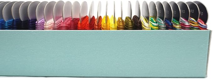 DARUMA Sashiko Thread 100% Cotton Card Type (43.7 yd) x 37 Colors with English Manual and Gift Box, Sewing & Embroidery Value Set (Thin, 37 Colors)