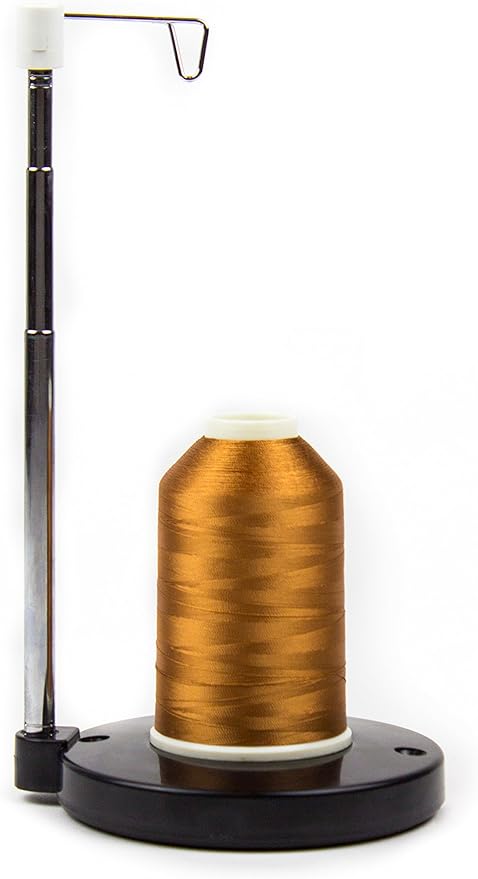 Embroidex Adjustable Single Thread Spool Holder – Stand alone Embroidery, Sewing or Quilting Thread Holder or Stand – Ensures Smoother Feed = Heavy Plastic Base