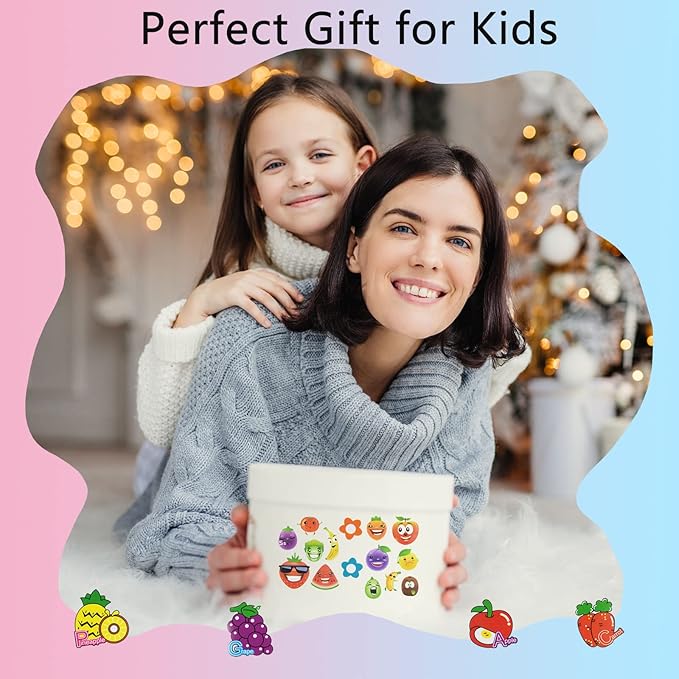 24 sheets(350+) fruit 3d puffy stickers for toddlers kids, bulk preschool sticker sheets for reward, craft, scrapbooking
