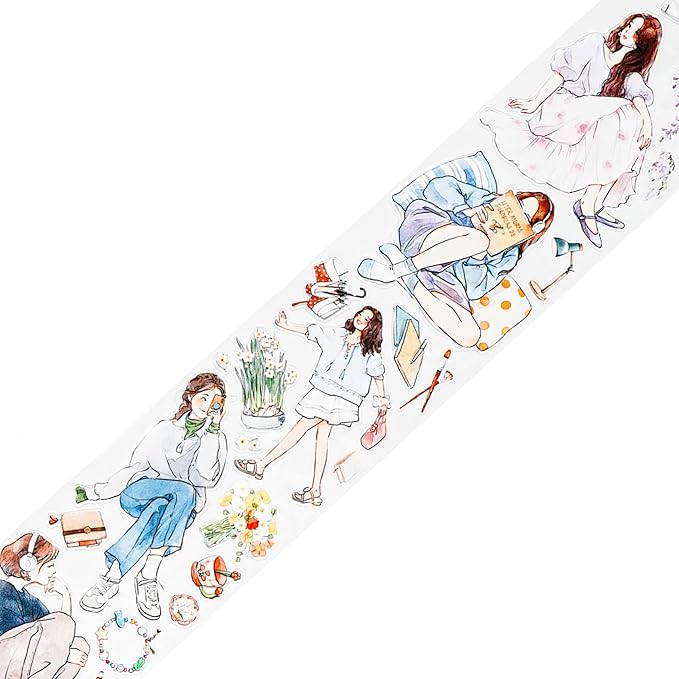 WT Pre-Cut Hello Weekend Wide Washi Tape, 1 Roll (70mm x 5m), Original Weekend Lifestyle Designs, Decorative Tape for Bible Journaling, Bullet Journals, Scrapbooks, Planners & DIY Craft Supplies