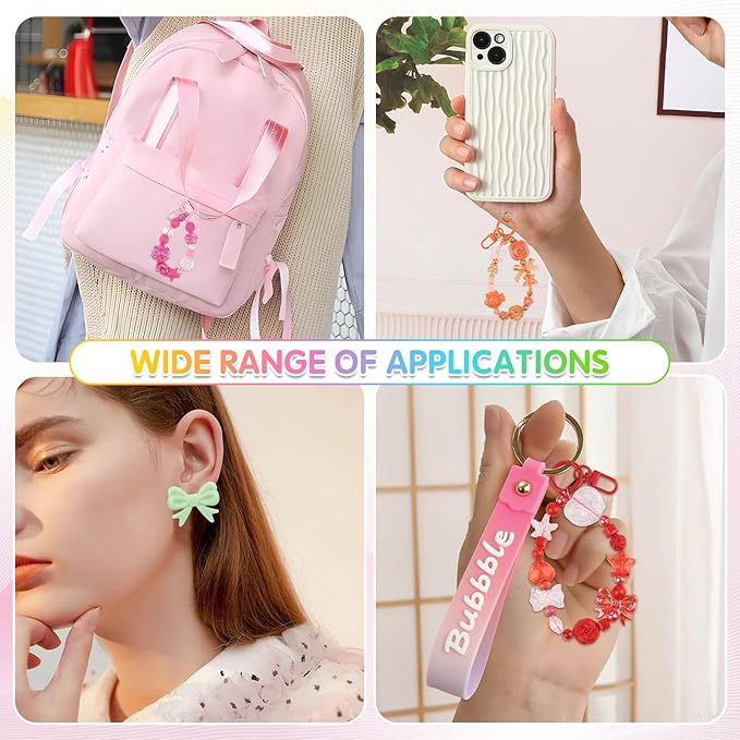 3123Pcs Assorted Acrylic Beads Kit for DIY Bracelets Making with Cute Candy Butterfly Flower Heart Kawaii Color Bead Charms for Creativity Fun Jewelry Craft Aesthetic to Make Necklaces Keychains