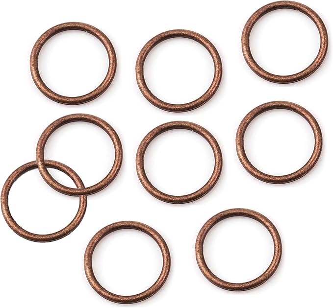 Mandala Crafts 10mm Antique Copper Color Metal Lobster Clasps for Jewelry Making - 100 Lobster Claw Clasps with Jump Rings Jewelry Findings Kit for Necklaces Bracelets Charms Fasteners