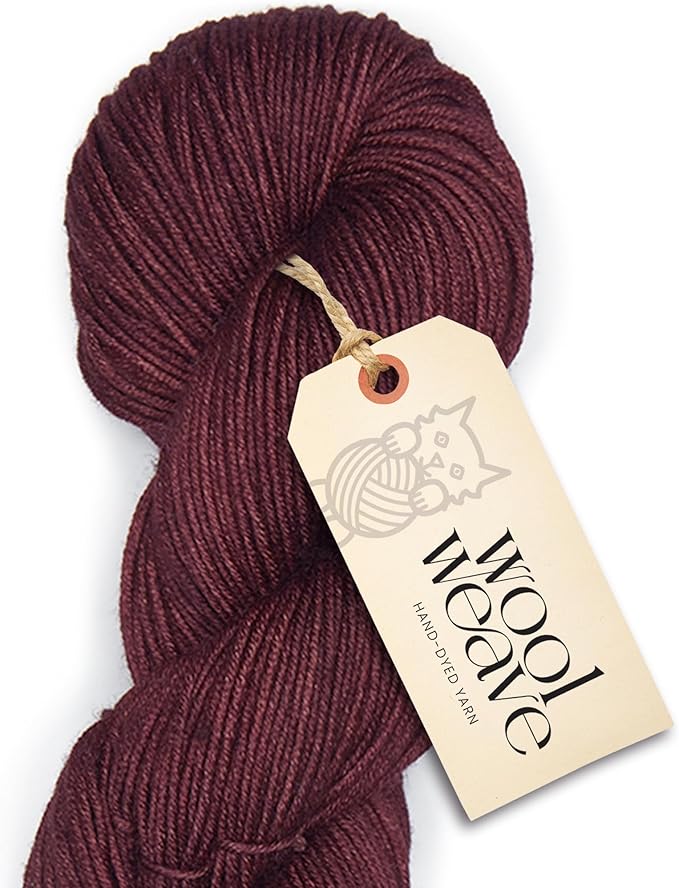 Superwash Merino Wool Yarn for Knitting & Crocheting - Premium Hand Dyed, 100gr, 240 Yards, Dk Weight - Luxurious, Soft & Durable Brown Yarn