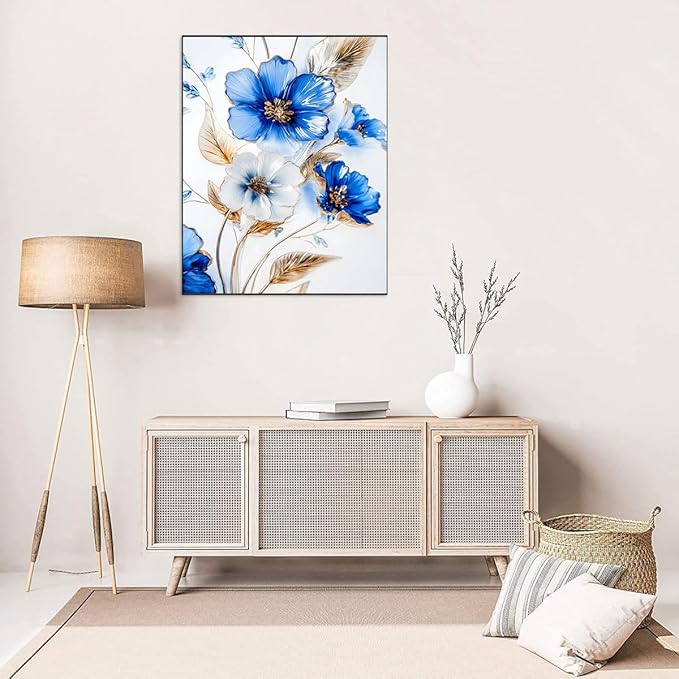 Stained Glass Flower Stamped Cross Stitch Kits - Flowers Counted Cross Stitch Kits for Beginners Adults Needlepoint Cross-Stitch Patterns Dimensions Needlecrafts Embroidery Kits Arts and Crafts