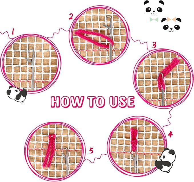 Black Cat Face Latch Hook Kits Pillow DIY Rug Crochet Hook Cushion Making Kits Printed Pattern Canvas Crochet Needlework Hooking Pillow Cover Easy to Starter DIY Kits 43x43cm