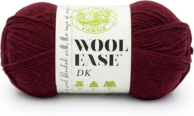 Lion Brand Wool-Ease DK Yarn, Yarn for Knitting, Crocheting, and Crafts, Redwood, 1 Pack