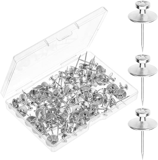Mr. Pen- Double Headed Picture Hanging Nails, 80 Pack, Silver, Picture Nails, Tacks for Wall Hangings, Wall Pins for Hanging, Wall Nails for Hanging, Thumb Tacks for Wall Hanging, Picture Hangers