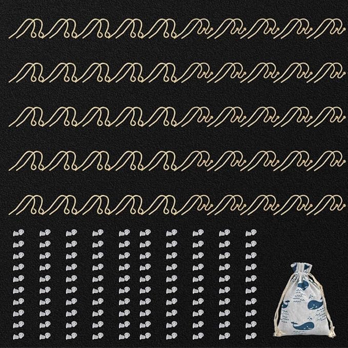 14k gold earring hooks real hypoallergenic 100pcs ball dot ear wires + fish hooks jewelry making supplies findings with 100pcs clear rubber earring backs for diy jewely