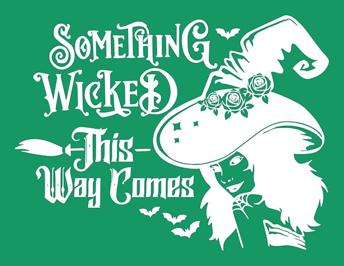 DGAGA Something Wicked Silk Screen Stencils Reusable Self Adhesive Chalk Mesh Stencils Autumn Silkscreen Transfers for Painting on Wood,Craft,DIY Fall Screenprinting Starter Kit for Chalk Paste
