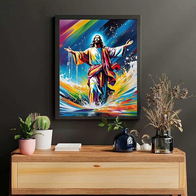 cviokrdu Jesus Paint by Numbers Kit for Adults - Christians Adult Paint by Number Kits on Canvas, Religion DIY Oil Painting for Gift Home Wall Decor (16x20inch)