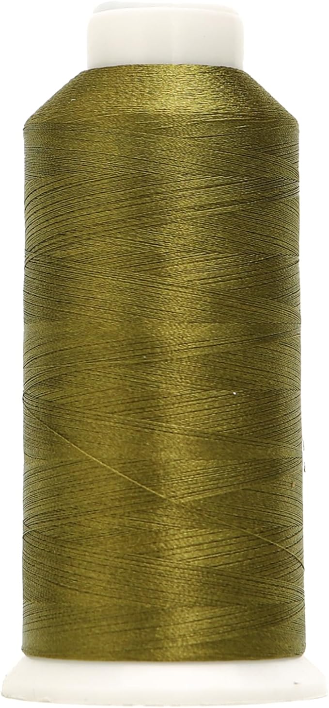 High Tenacity Polyester Embroidery Machine Thread 40WT(120D/2) 4000M Per Spool for Commercial and Domestic Embroidery Machine (Aged Moss-1796)