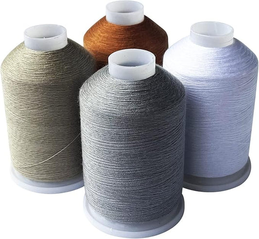 Sewing Thread Set, 4 Colors, 40s/2, 100% Polyester, 4000 Yards (Light Common Series)